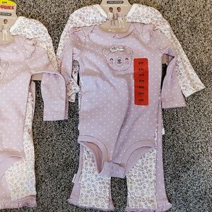 Adorable Lavender Baby Onesie Set